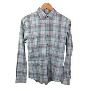 Men's Whyred Green Plaid Shirt 100% Cotton Size EU 44 (US S) $72 Retail